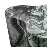 Slab Concrete Indoor/Outdoor Side Table (18"-22") - Grey Marble / Short