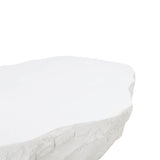 Crag 56" Concrete Indoor / Outdoor Coffee Table - White