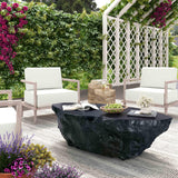 Crag 56" Concrete Indoor / Outdoor Coffee Table - Black