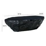 Crag 56" Concrete Indoor / Outdoor Coffee Table - Black