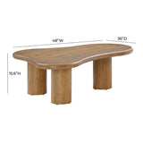 Gotham 48" Wood Coffee Table - Cognac