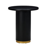 Chelsea Oak Wood Entry Table - Black