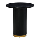 Chelsea Oak Wood Entry Table - Black
