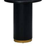 Chelsea Oak Wood Entry Table - Black