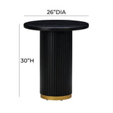Chelsea Oak Wood Entry Table - Black