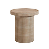 Darcy Concrete Indoor/Outdoor Side Table - Travertine