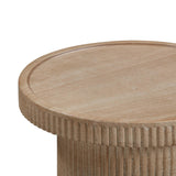 Darcy Concrete Indoor/Outdoor Side Table - Travertine