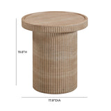 Darcy Concrete Indoor/Outdoor Side Table - Travertine