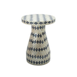 Halio Shell Side Table - Blue/Cream
