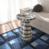 Halio Shell Side Table - Blue/Cream