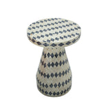 Halio Shell Side Table - Blue/Cream
