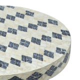 Halio Shell Side Table - Blue/Cream