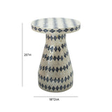 Halio Shell Side Table - Blue/Cream