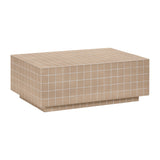 Mixie 39" Tile Indoor/Outdoor Coffee Table - Taupe
