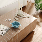 Mixie 39" Tile Indoor/Outdoor Coffee Table - Taupe