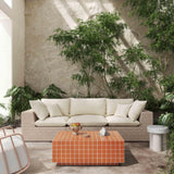 Mixie 39" Tile Indoor/Outdoor Coffee Table - Orange