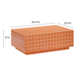 Mixie 39" Tile Indoor/Outdoor Coffee Table - Orange
