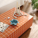 Mixie 39" Tile Indoor/Outdoor Coffee Table - Orange