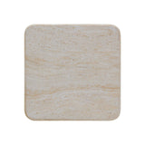 Brut Faux Travertine &amp; Breccia Concrete Indoor/Outdoor Side Table