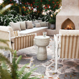 Charra Indoor/Outdoor Side Table - Travertine