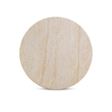 Amora Faux Travertine Indoor/Outdoor Round Accent Table (26"-32") - 32"