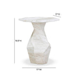 Esme Faux Marble Indoor/Outdoor Round Side Table