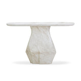 Esme 54" Faux Marble Indoor/Outdoor Long Console Table