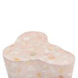 Slab Faux Terrazzo Indoor/Outdoor Side Table - Pink