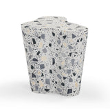 Slab Faux Terrazzo Indoor/Outdoor Side Table - Black and White