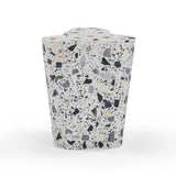 Slab Faux Terrazzo Indoor/Outdoor Side Table - Black and White