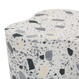 Slab Faux Terrazzo Indoor/Outdoor Side Table - Black and White
