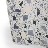 Slab Faux Terrazzo Indoor/Outdoor Side Table - Black and White