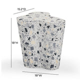 Slab Faux Terrazzo Indoor/Outdoor Side Table - Black and White