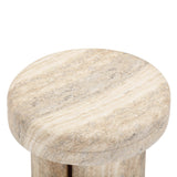 Sheila Textured Concrete Indoor / Outdoor Side Table - Travertine