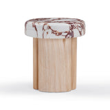 Sheila Textured Concrete Indoor / Outdoor Side Table - Multi/Natural