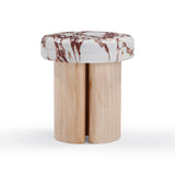 Sheila Textured Concrete Indoor / Outdoor Side Table - Multi/Natural
