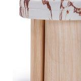 Sheila Textured Concrete Indoor / Outdoor Side Table - Multi/Natural