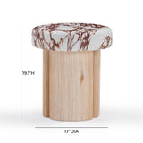 Sheila Textured Concrete Indoor / Outdoor Side Table - Multi/Natural