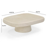Darial 46" Indoor/Outdoor Coffee Table - Sand