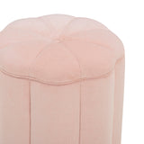 Fleur Textured Performance Velvet Storage Ottoman - Pink
