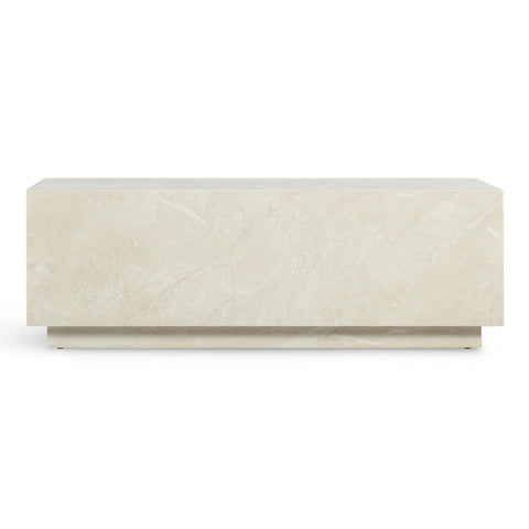 Romy 47" Rectangular Coffee Table - Faux Travertine