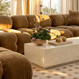 Romy 47" Rectangular Coffee Table - Faux Travertine