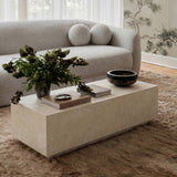 Romy 47" Rectangular Coffee Table - Faux Travertine