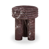 Delta Concrete Indoor/Outdoor Round Side Table - Red Levanto