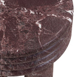 Delta Concrete Indoor/Outdoor Round Side Table - Red Levanto