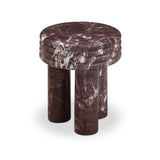 Delta Concrete Indoor/Outdoor Round Side Table - Red Levanto