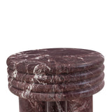 Delta Concrete Indoor/Outdoor Round Side Table - Red Levanto