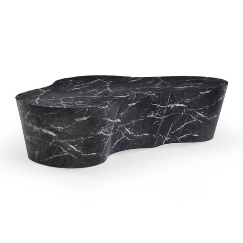 Slab 59" Concrete Indoor/Outdoor Coffee Table - Black Marble