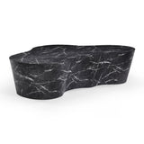 Slab 59" Concrete Indoor/Outdoor Coffee Table - Black Marble