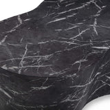 Slab 59" Concrete Indoor/Outdoor Coffee Table - Black Marble